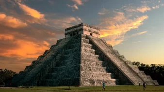Chichen Itza in the sunset