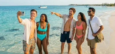 friends at the beach